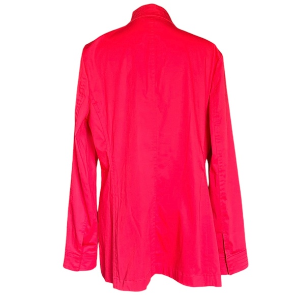 J Jill Red Button Front Jacket Sz M - Picture 5 of 7